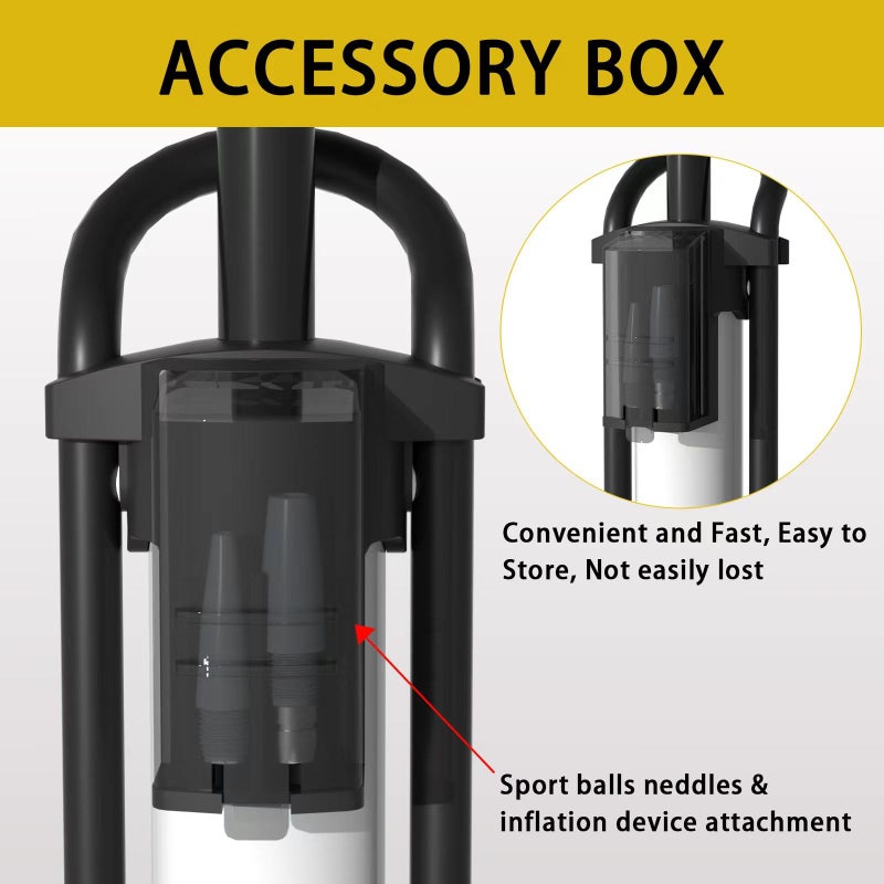 TOOLITIN Pro Bike Pump, Ergonomic Bicycle Pump with Integrated Handle Mounted Pressure Gauge, 180 Psi, Fits Presta and Schrader Valve - Image 5